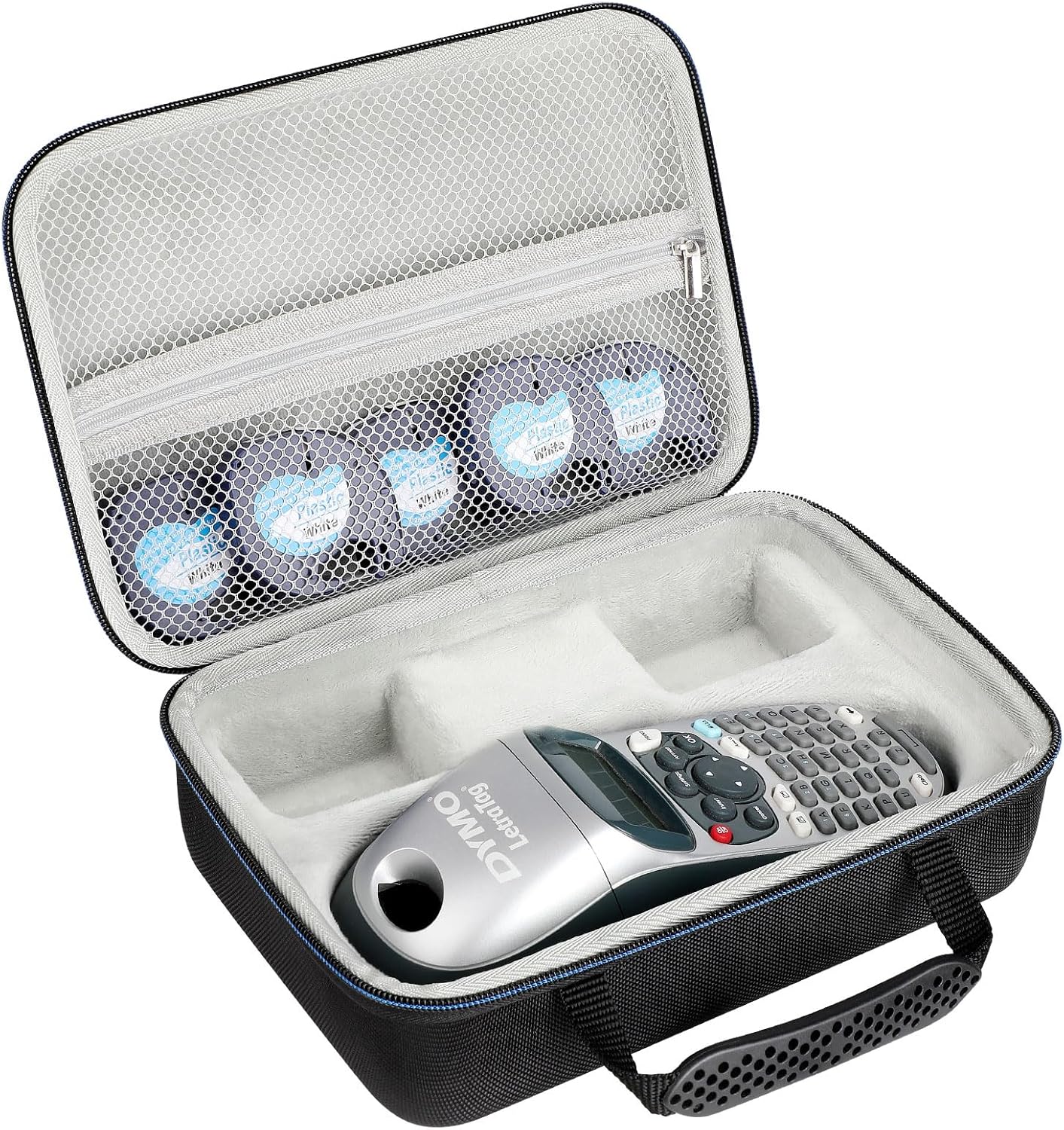 Case Compatible for DYMO LetraTag LT-100H DYMO Letra-tag 91201 Hand held Label Maker case for Label Maker Machine, Tape Cartirdges and More Accessories(5pk Label Tape Included)