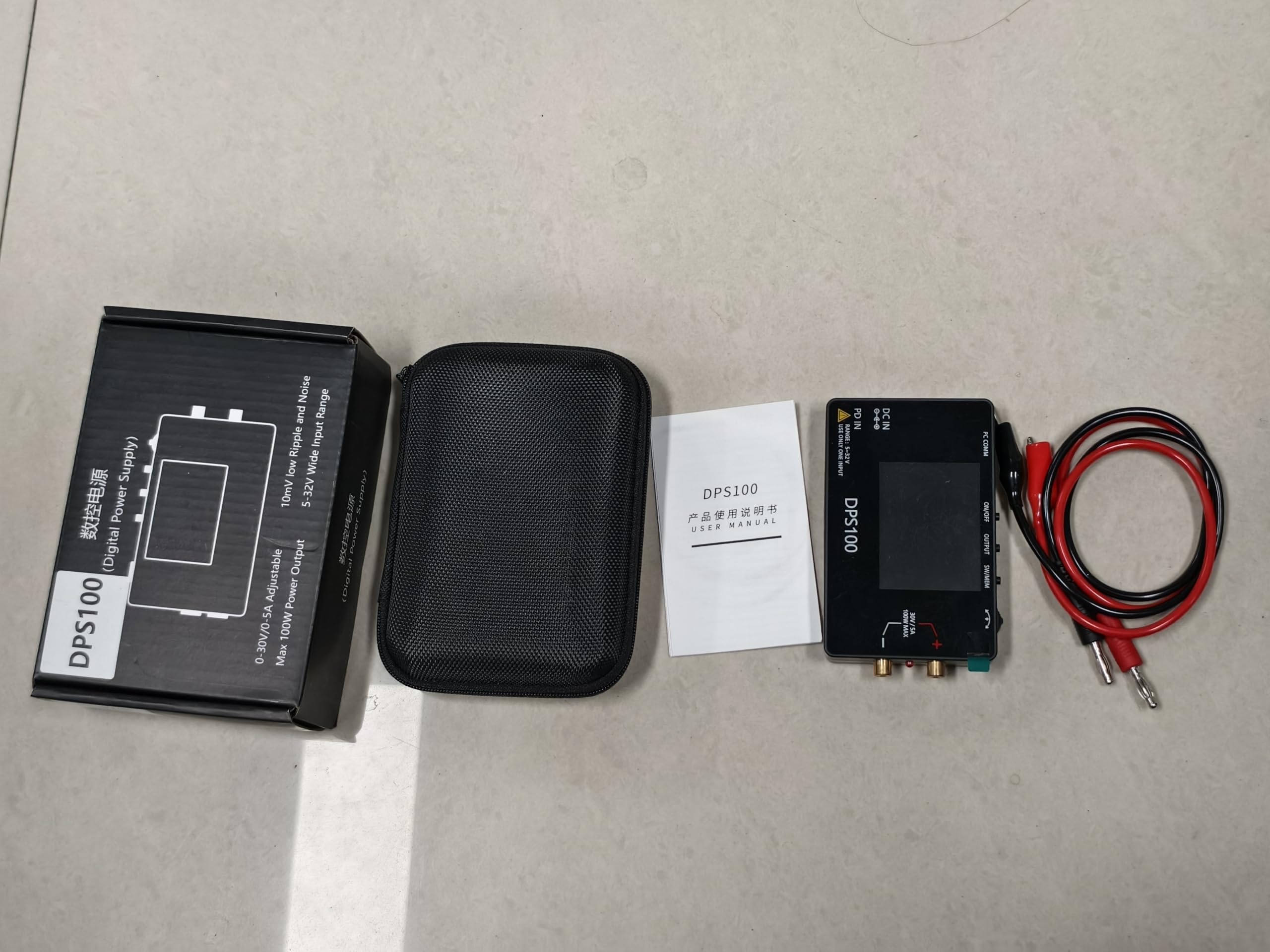 Mingzhe Alimentatore Regolabile da 100 W 30 V 5 A con Display da 2,4 Pollici Portatile per Testare e Caricare Dispositivi 1 unità