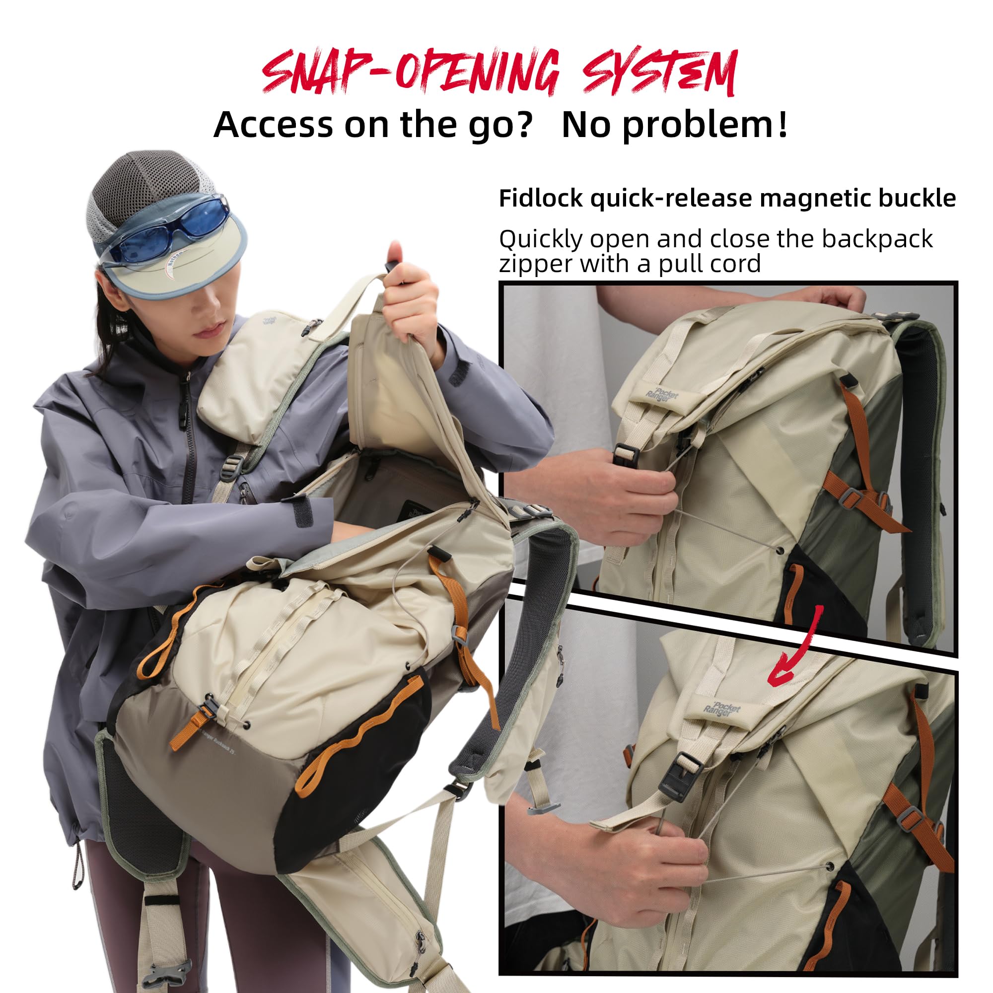 VSGO Pocket Ranger Erweiterbarer 25–33L Kamera- & Outdoor-Rucksack – Leichter Fotorucksack für Wandern, Bergsteigen und Reisen