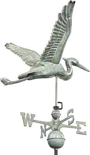 Miniatura 4 de Good Directions Veleta Blue Heron, Azul Verde Cobre, Pátina