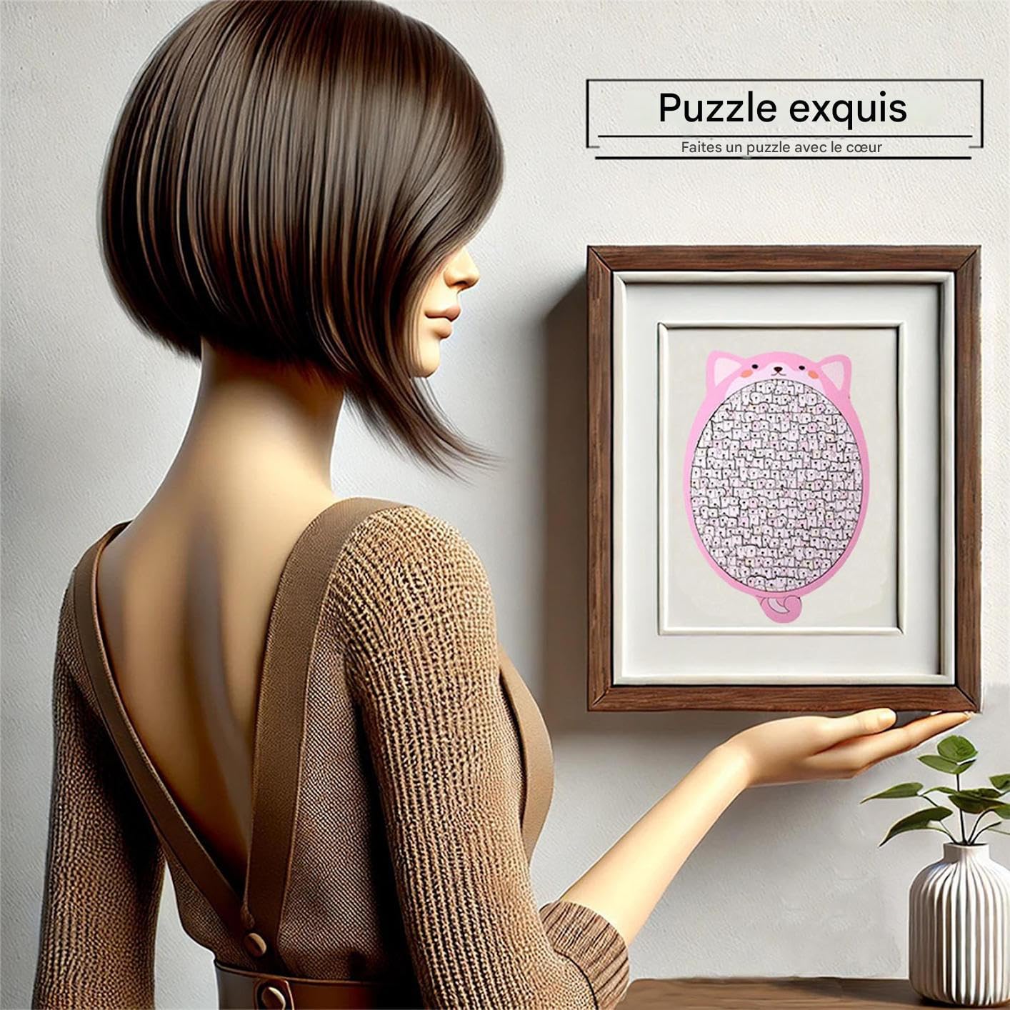 Puzzle Giocattoli Educativi Divertenti In Legno | Puzzle Artistico Di Cucciolo E Giochi Divertenti Per Casa Ufficio Lavoro Scuola Decorazione Domestica Rilassamento Fidanzata