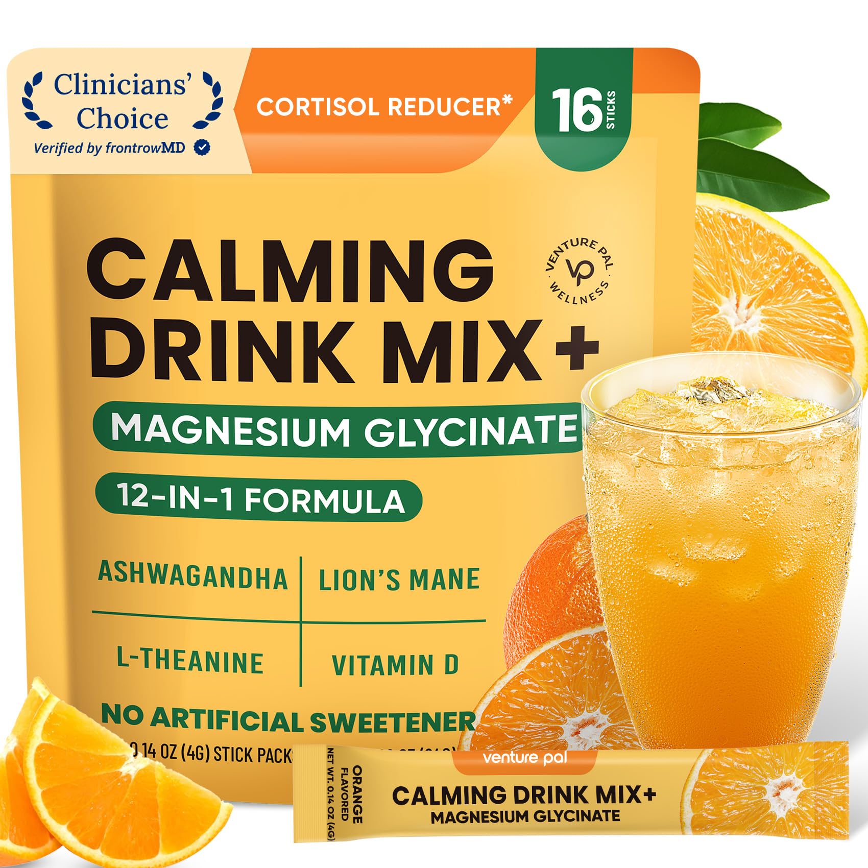 Amazon.com: Venture Pal Calm Drink Mix, 12-in-1 Cortisol Reducer