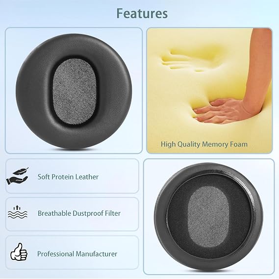 DT 990 PRO Earpads and Headband Cover Compatible with Beyerdynamic DT 990 Pro/DT 770 Pro/DT770/DT990/ MMX 300/Custom One Pro Plus Headset(Protein Leather and Memory Foam Ear Cushions)