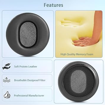 DT 990 PRO Earpads and Headband Cover Compatible with Beyerdynamic DT 990 Pro/DT 770 Pro/DT770/DT990/ MMX 300/Custom One Pro Plus Headset(Protein Leather and Memory Foam Ear Cushions)
