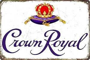 Vintage Crown Royals Tin Metal Tin Sign Tin Plate Sign Wall Art...