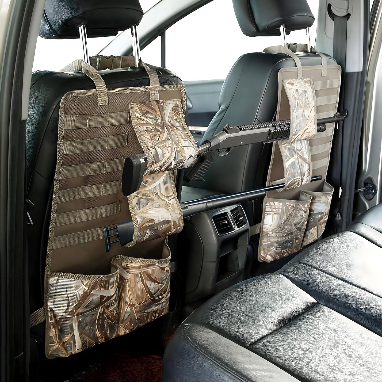 aiGear Auto Rücksitz Waffenständer Organizer mit MOLLE-Panel 2 Pack