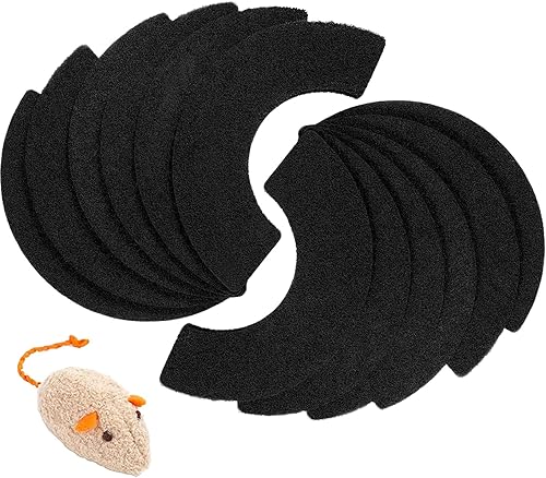 Paquete de 12 filtros de carbono compatibles con caja de arena Robot 4, filtros de carbono grueso para absorber olores y controlar la humedad,