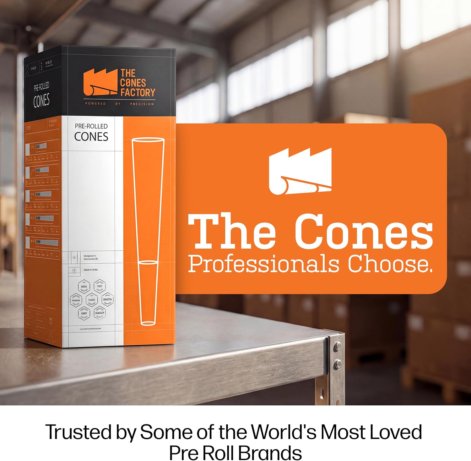 109mm Pre Rolled Cones – Slow Burning Pre Rolled Cones made of Brown Hemp Wrap Paper with M W Tips, 800 Pack