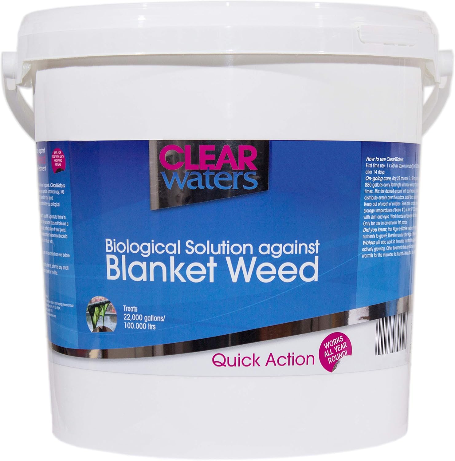 ClearWaters Blanket Weed Treatment for Ponds 10L Bucket to Treat