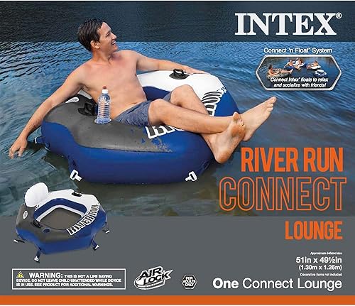 Miniatura 4 de Intex River Run Gomón inflable para descansar en el agua con conectores 58854EP 2 unidades