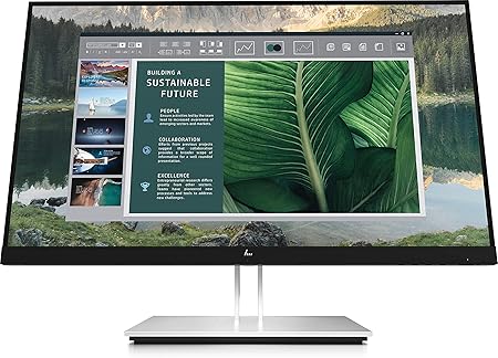 HP E24u 24-Inch G4 FHD(1920 x 1080) USB-C IPS Display Monitor 5ms 60Hz Refresh Rate with USB-C DP HDMI 4-USB(3.2) Low Blue Light Filter Height Adjustable Pivot Rotation Display
