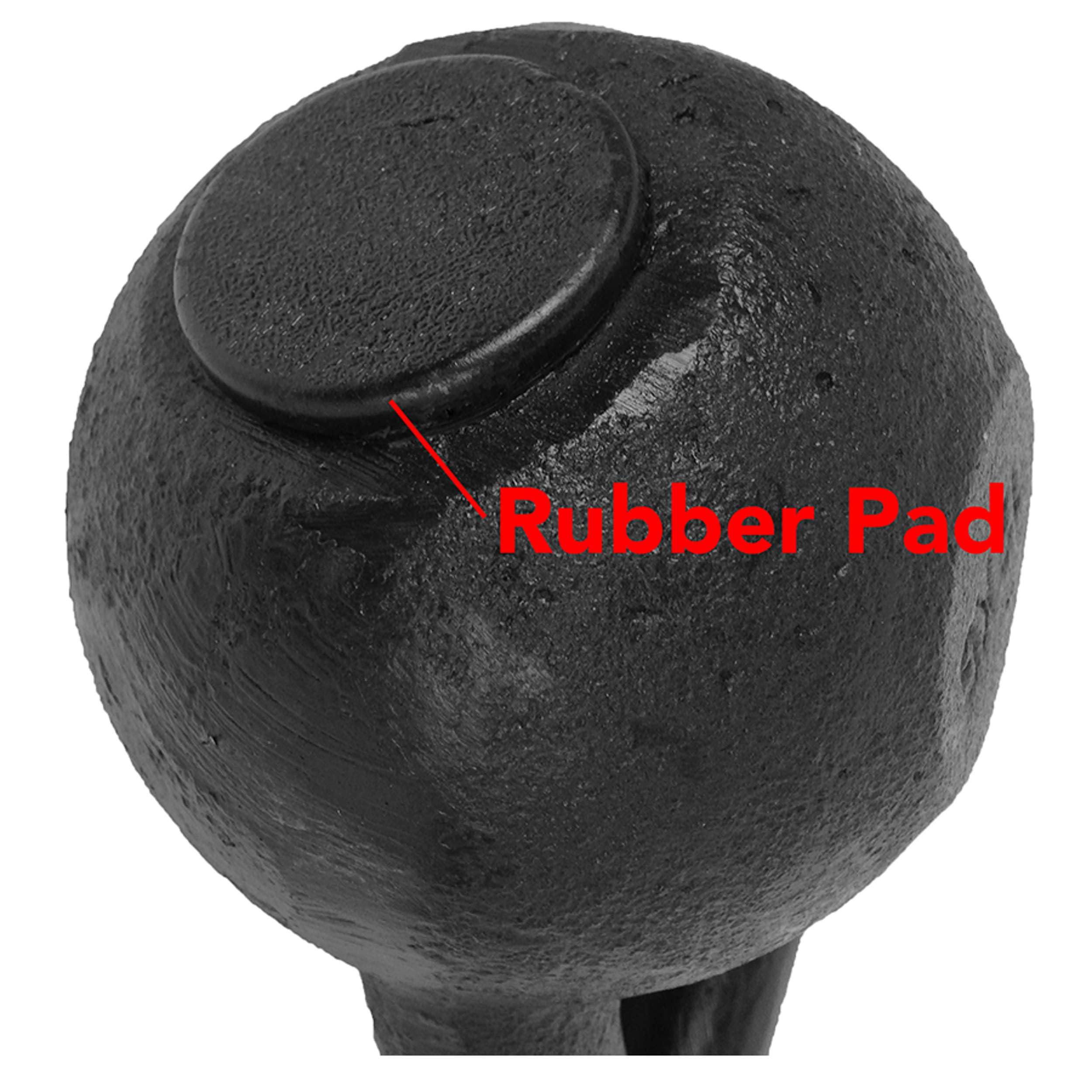 Tunturi Kugelhantel 12 kg aus Gusseisen mit Gummiboden, Kettlebell