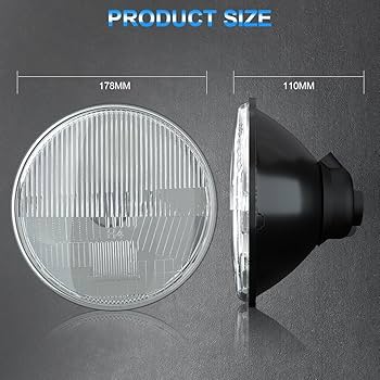 Amazon.com: NSDXCT 7 Inch led Glass Headlight Round Lens