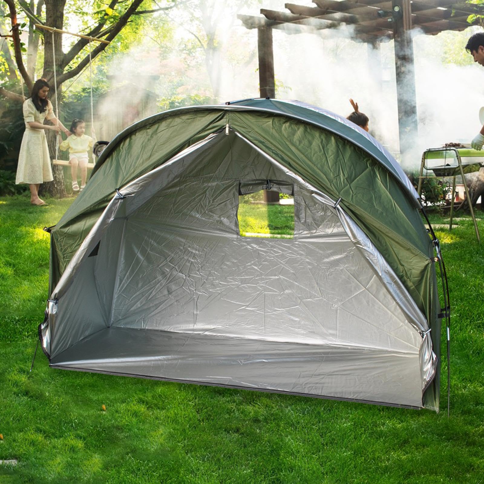 Tenda da Campeggio, Tenda da 1, Antivento, Attrezzatura per Esterni, Tessuto Oxford per Campeggio, Pesca, Caccia, Zaino in Spalla, Montagna