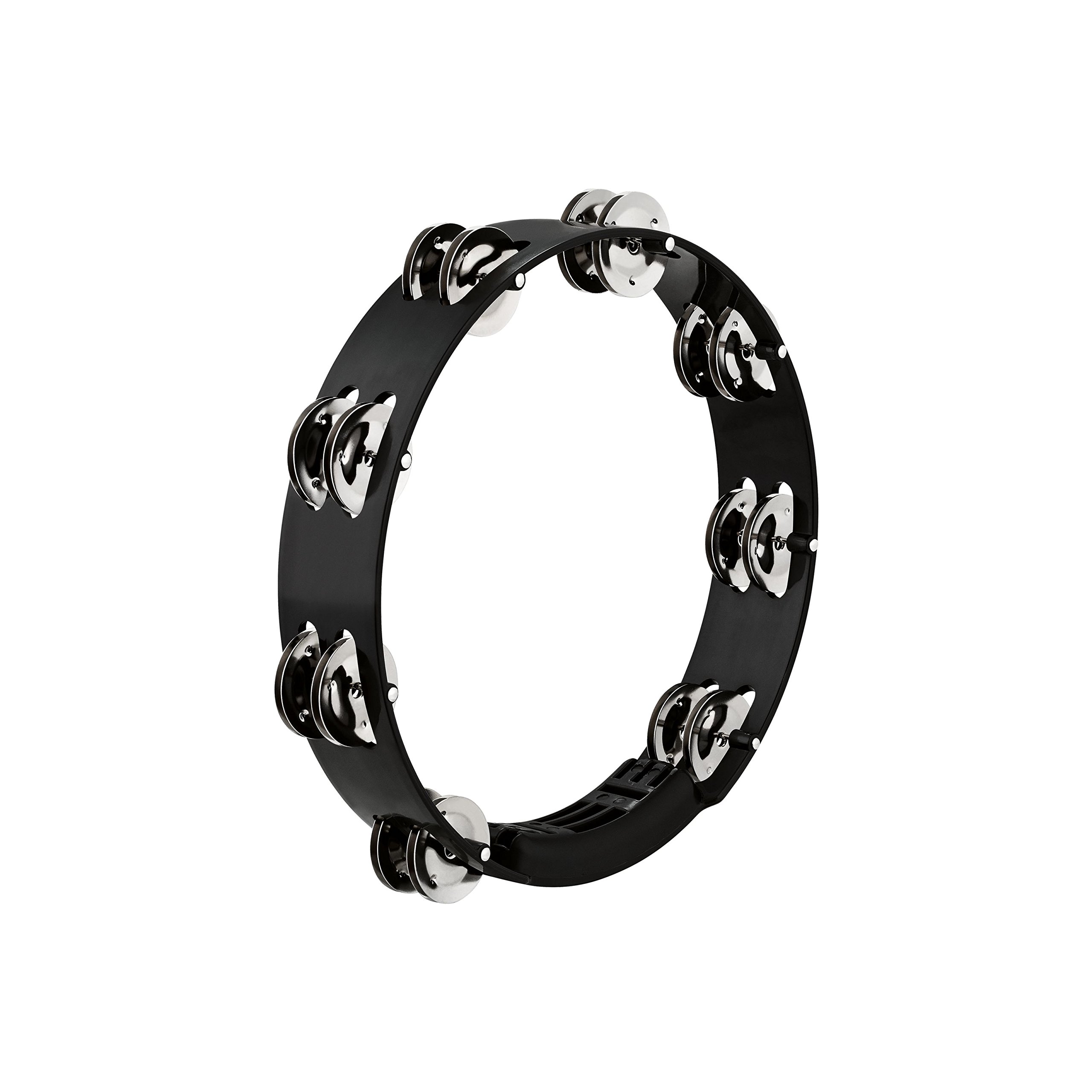 HTT10BK Headliner Series Tour Tambourine, 10" - 2 Rows, Black
