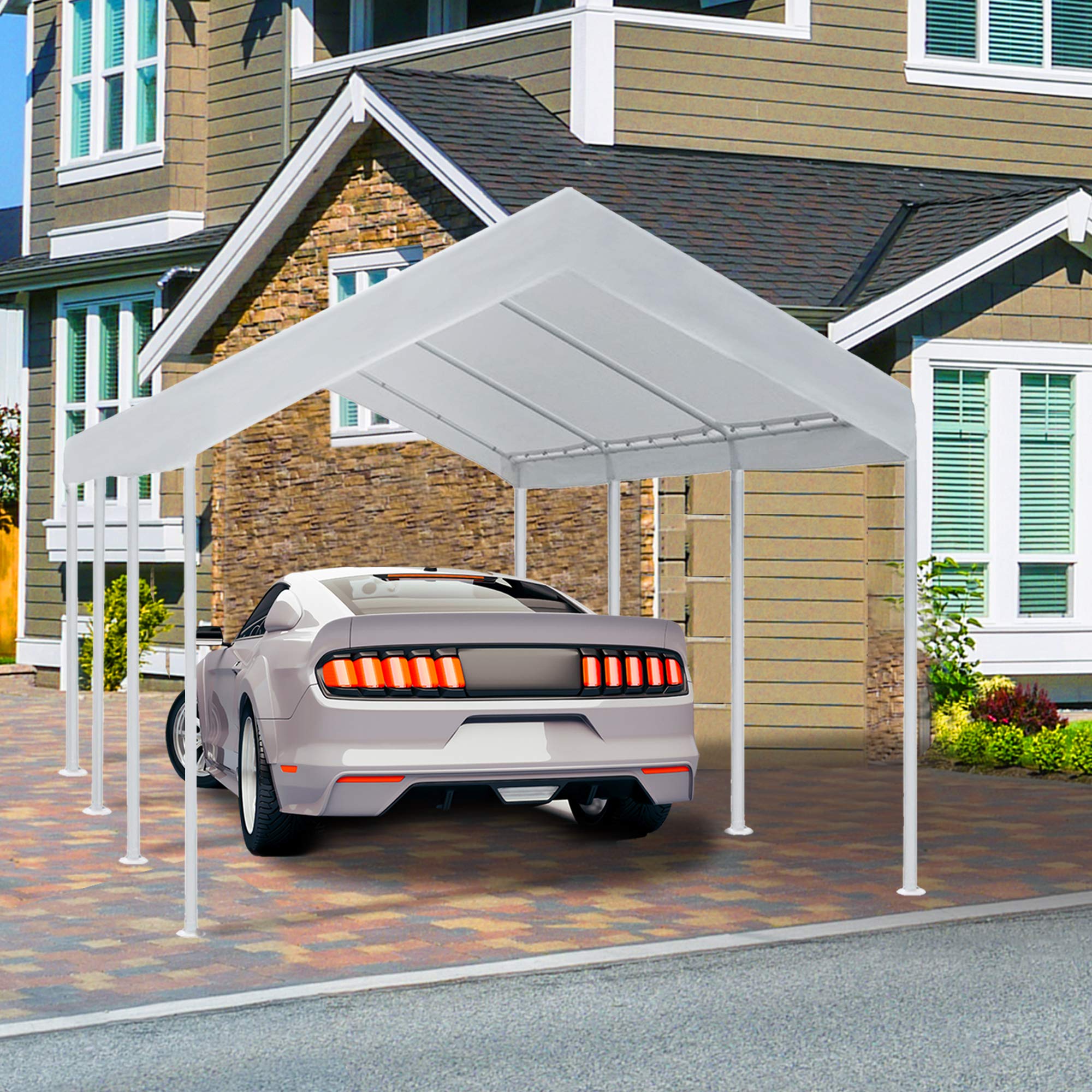 Abba Patio 10 x 20 ft Outdoor Heavy Duty Carport Car Canopy Portable