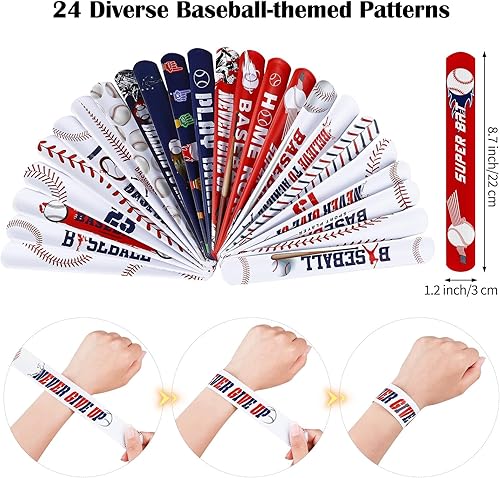 Miniatura 5 de durony Juego de 122 piezas de recuerdos de fiesta de béisbol, minibolas de espuma para el estrés, pulseras de silicona, calcomanías de tatuaje,