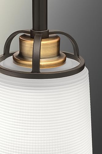 Miniatura 3 de Progress Lighting P500006-020 West Village - Mini-colgante de una luz, bronce antiguo