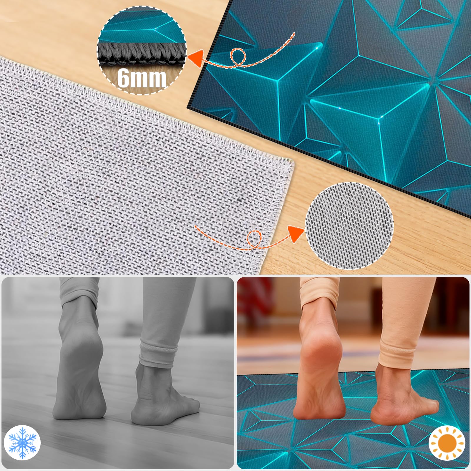 Tappetino Antiscivolo per Sedia da Gioco, Protezione per Pavimento per Scrivania, Tappeto da Gioco per Camera dei Ragazzi, Tappeto per Sedia Gaming, 3D Esports Tappeti, Tappeto Salotto 80 x 160cm