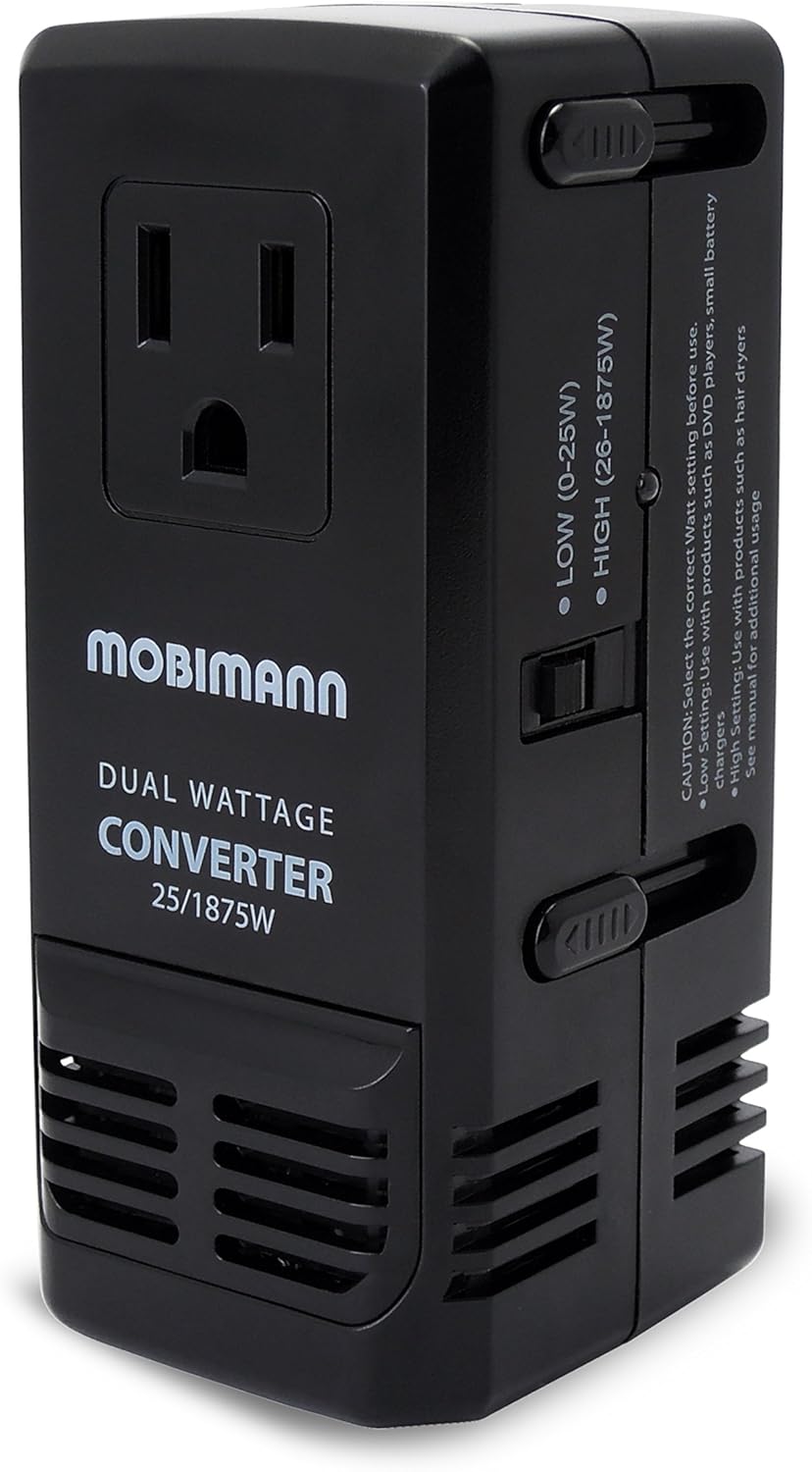 Dual Wattage International Travel Voltage Converter Step