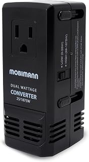 Dual Wattage International Travel Voltage Converter Step Down 220V to 110V Voltage Power Converter for Curling Irons, Steam Iron Hair Dryer from US to Europe Australia UK Malta Over 150 Countries