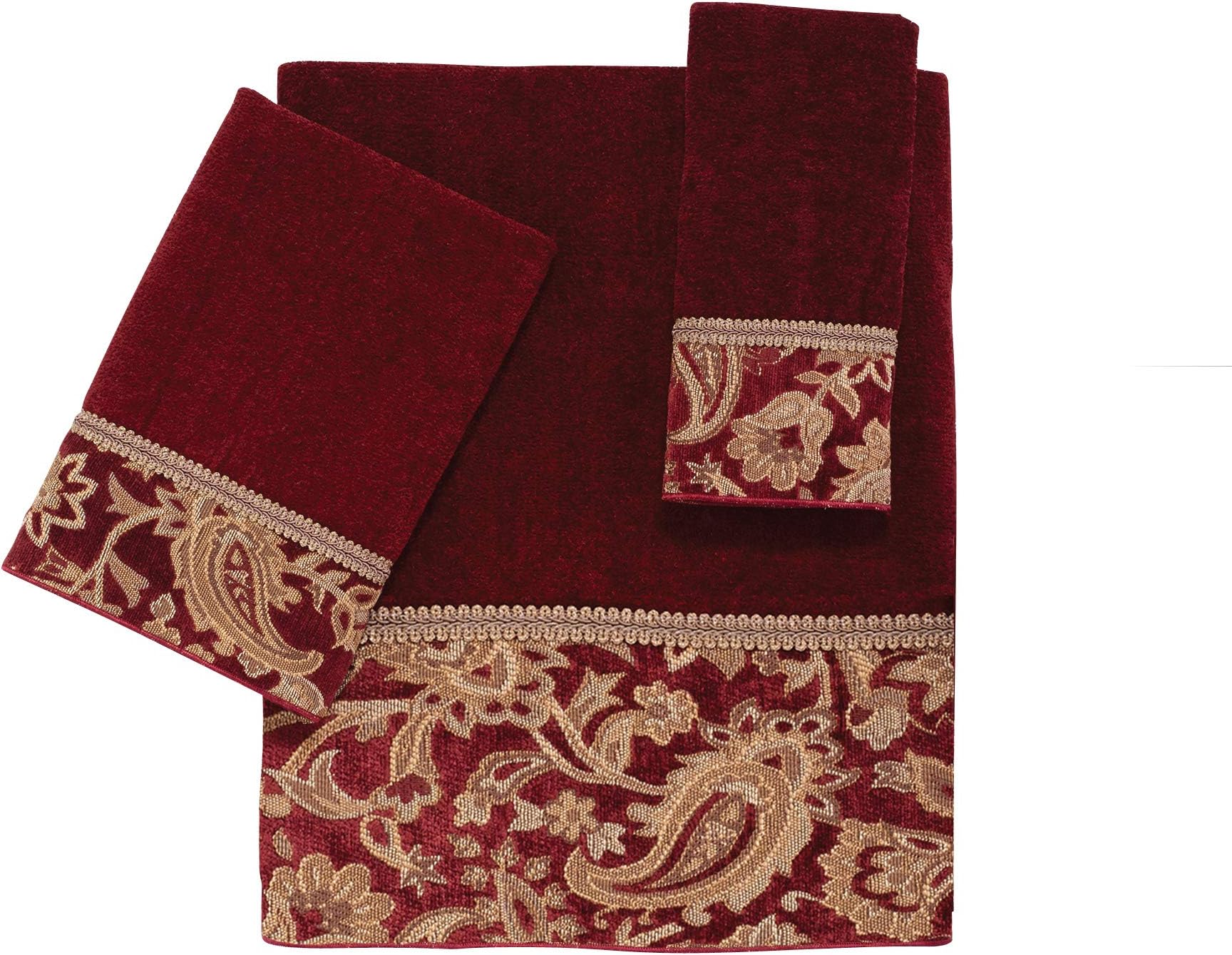 Avanti Linens 3pc Towel Set, Soft & Absorbent Cotton Towels (Deco Shell Collection