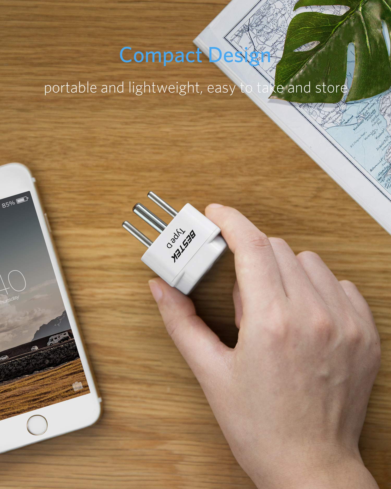 Buy BESTEK India, South Africa Travel Plug Adapter, Grounded Universal