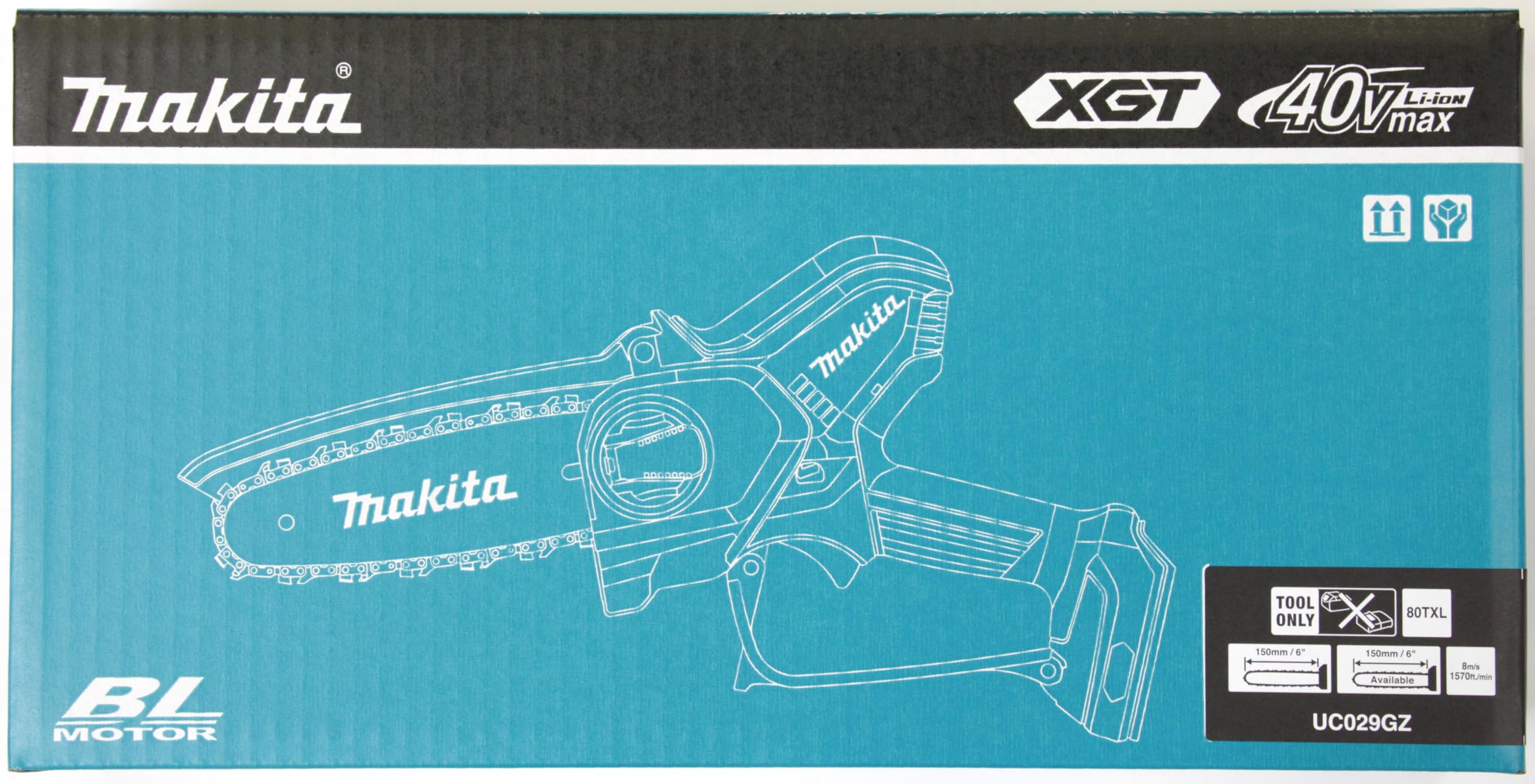 Makita UC029GZ Motosierra a pilas Longitud de la espada 150 mm