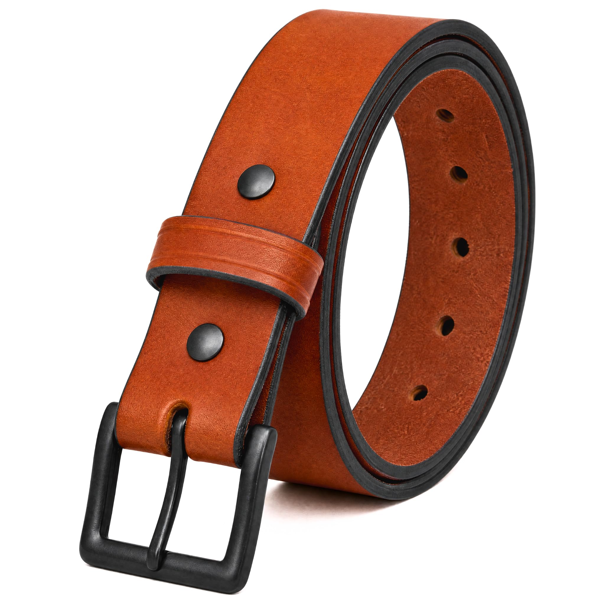 Hanks The Everyday Belt - Made in USA Men’s Leather Belt - 100% Full Grain Leather Heavy Duty Belt for Men, 1.5" Wide