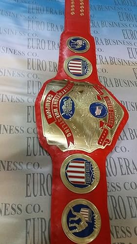 Miniatura 6 de Nueva réplica NWA United States Champion Belt Tamaño adulto, placas de metal y bolsa