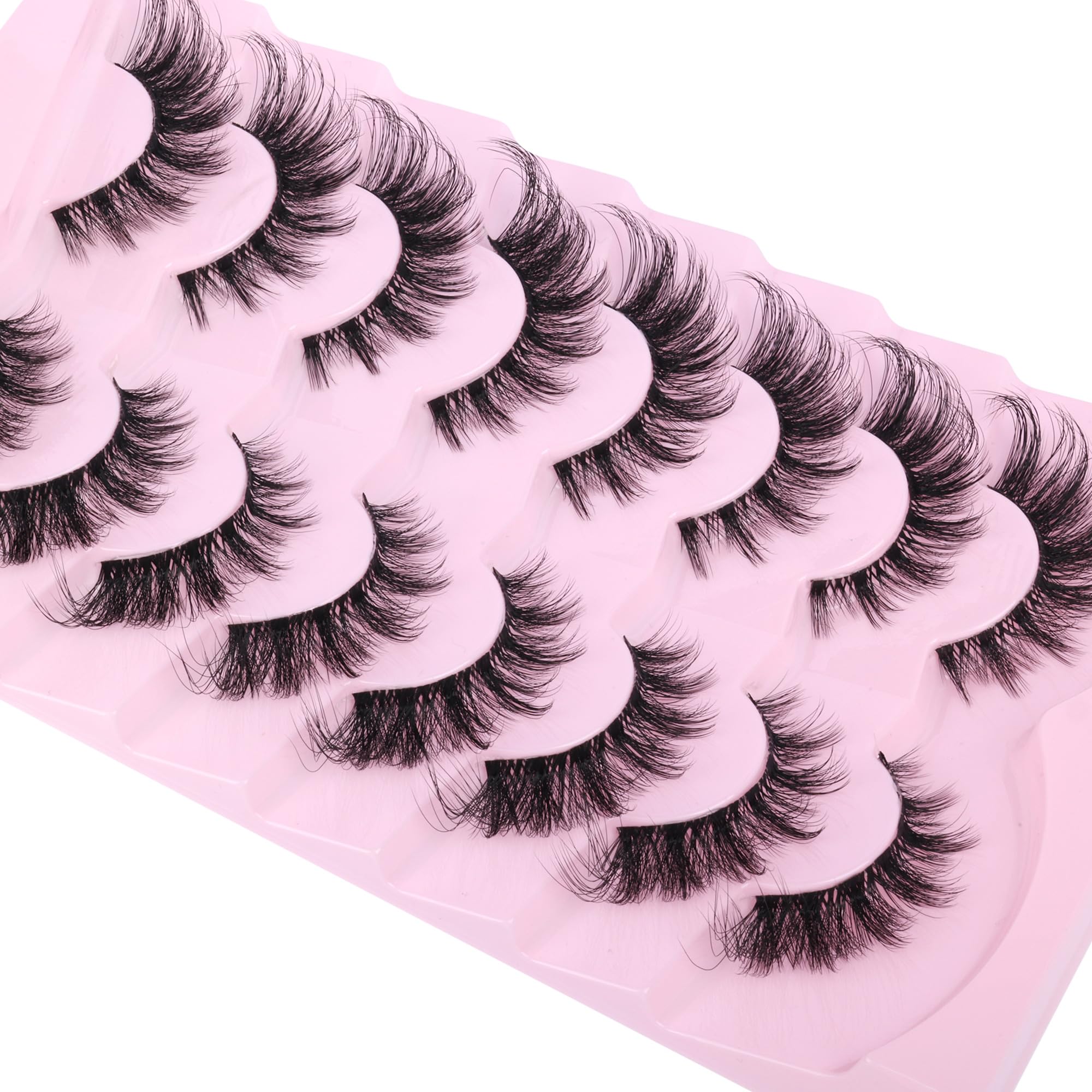 False Eyelashes Fluffy Faux Mink Lashes Wispy Fairy Cat Eye Lashes Spiky Strip Lashes Extension Natural Volume Fake Lashes Pack by GVEFETIEE 8 Pairs Black: Lashes Wispy False Eyelashes Fox Eye Lashes Fake Lashes Fluffy Cat Eye Lashes Faux Mink Strip Lashes Natural Look Clear Band Eyelashes Pack by GVEFETIEE 8 Pairs