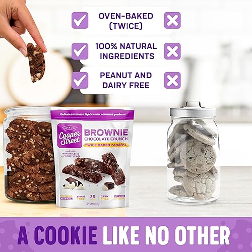 Miniatura 7 de Cooper Street Galletas totalmente naturales galletas crujientes horneadas dos veces sin nueces y lácteos estilo biscotti 5 onzas crujido de