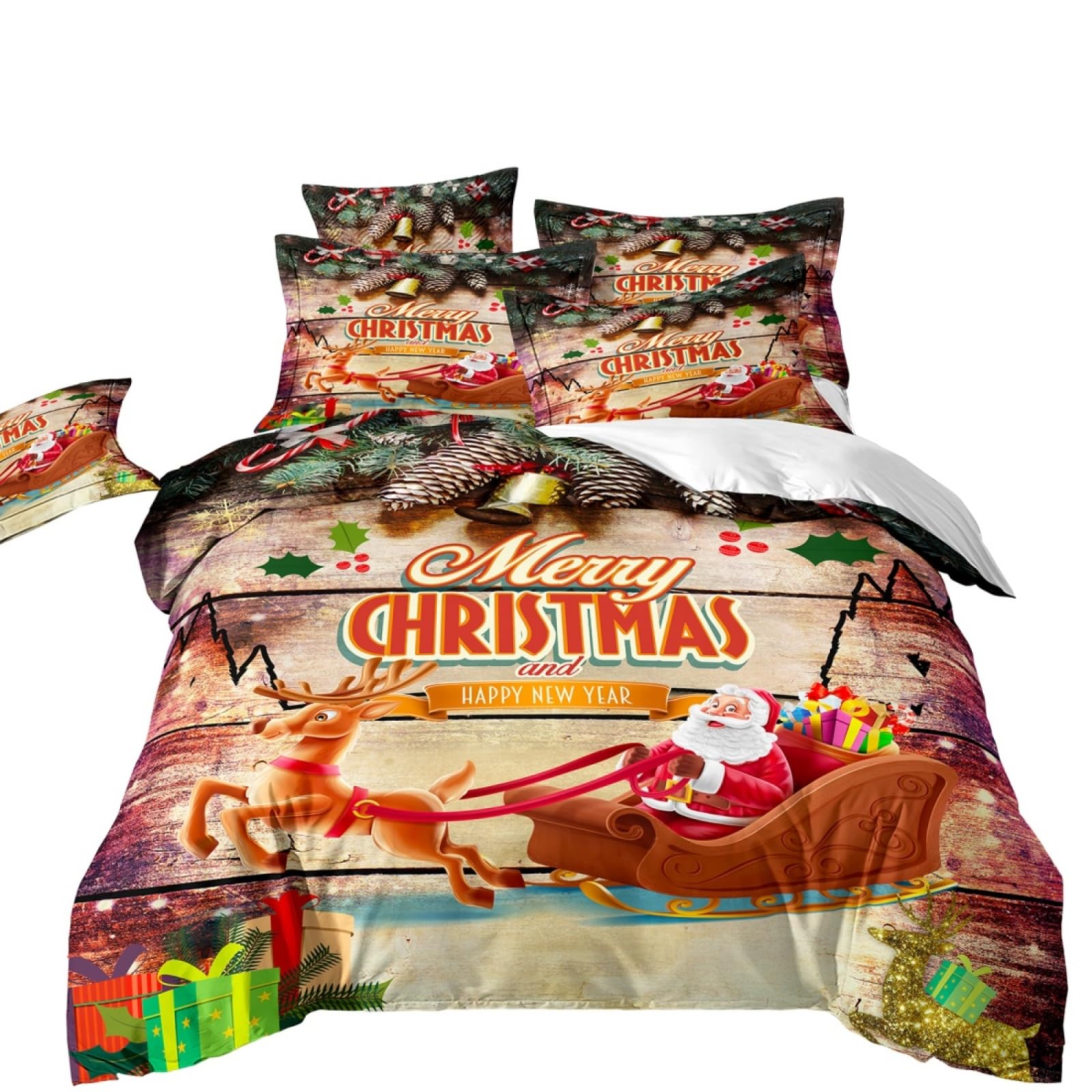 Super King Size Duvet Cover Sets Brown Christmas Super King Bedding