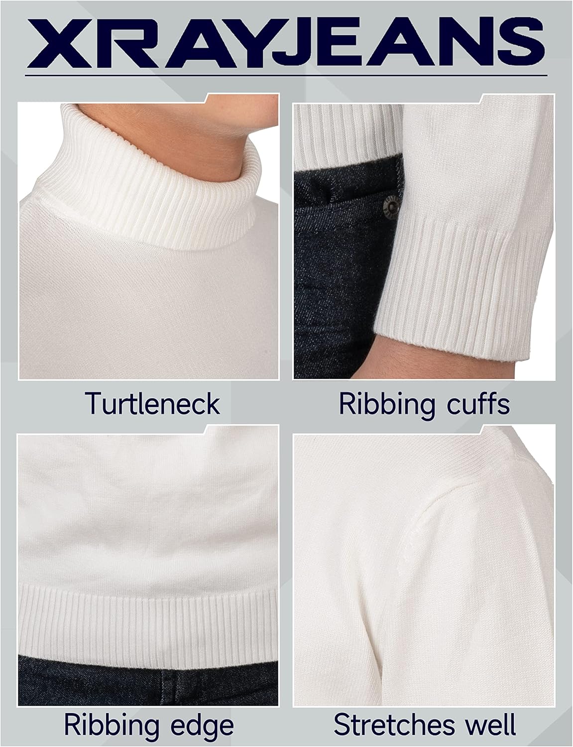 X RAY Boys Turtleneck Sweater (XS - XXL), School Uniform Big Boys' & Little Kids Youth Turtle Neck Long Sleeve Pullover - Image 7