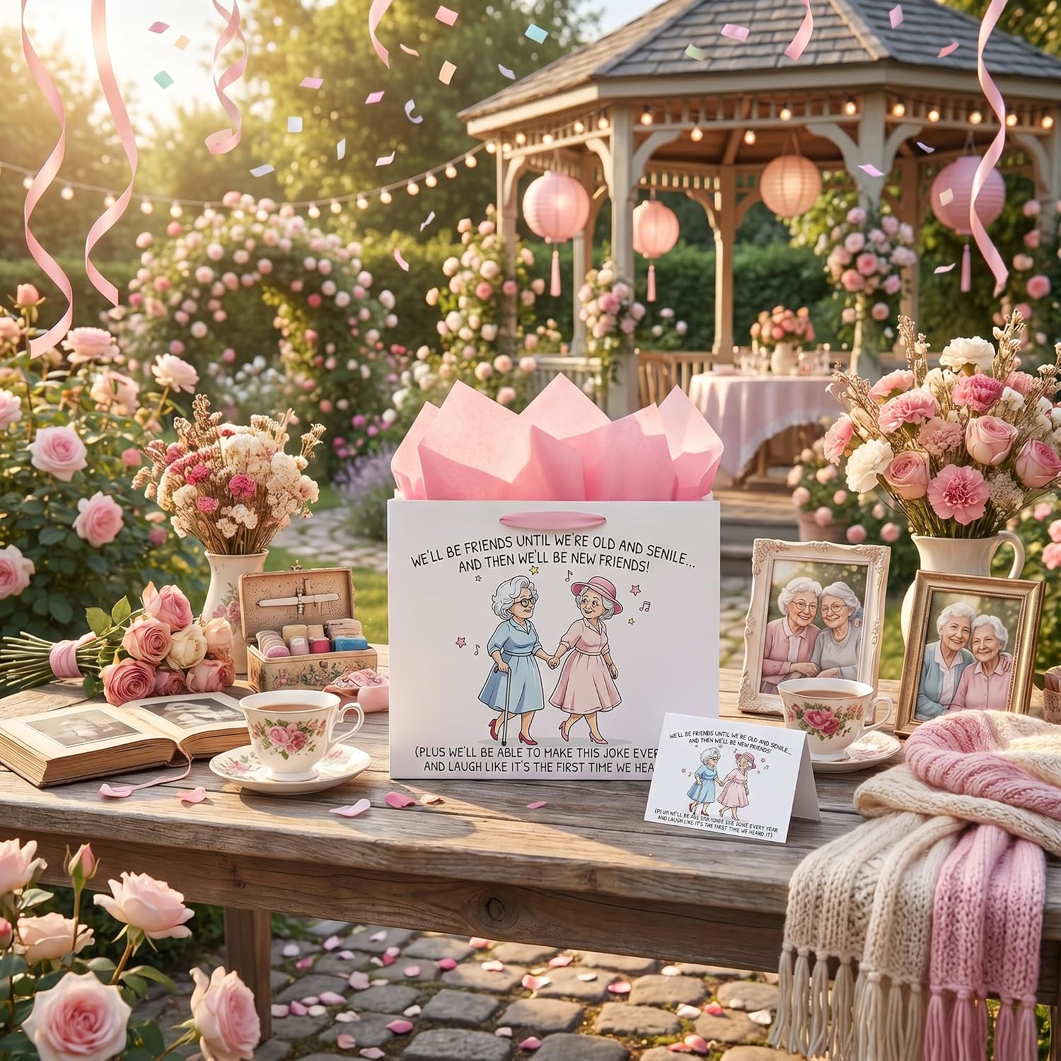 Best Friend Bestie Birthday Gifts for Women Friendship Gift Bag Set image 5