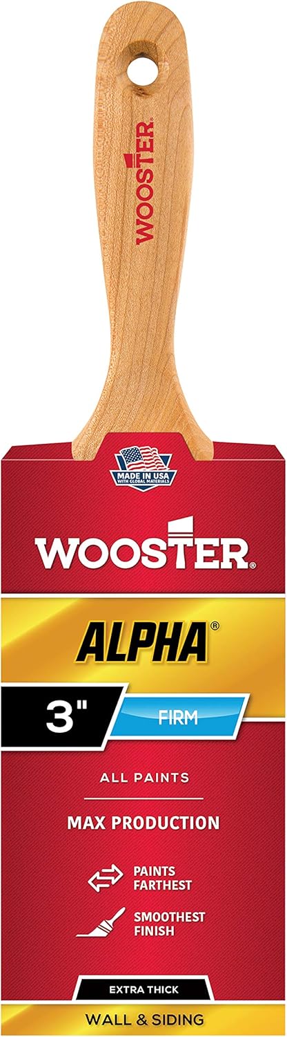 Wooster 4234-3 Alpha Flat Extra-Thick Paintbrush 3"