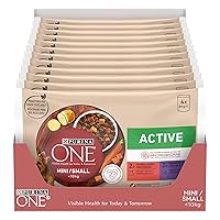 PURINA ONE Active Small&Mini 10kg Cibo Umido per Cani Adulti in Salsa con Manzo e