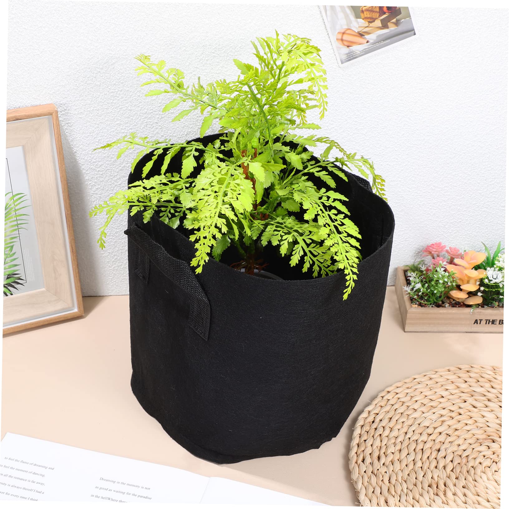 UPKOCH 12pièces Sacs de Culture Tissu Non Tissé de Sacs à Pommes de Terre pour Légumes Fleurs et Fruits Légers et Pliables pour Intérieur et Extérieur Style Aléatoire