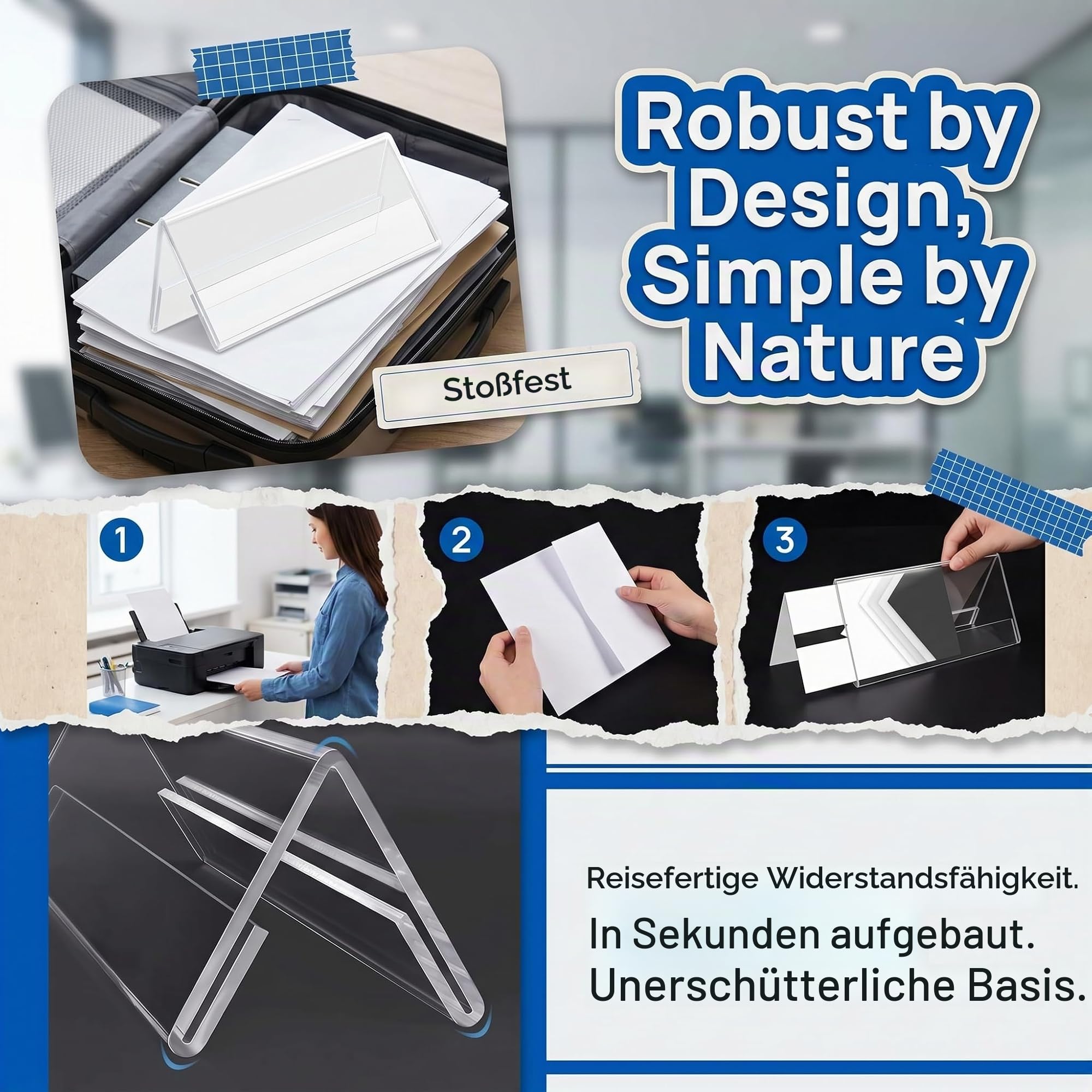 DURABLE Tischnamensschild Dachform 25 St./Pack. 210 x 61/122 mm (B x H