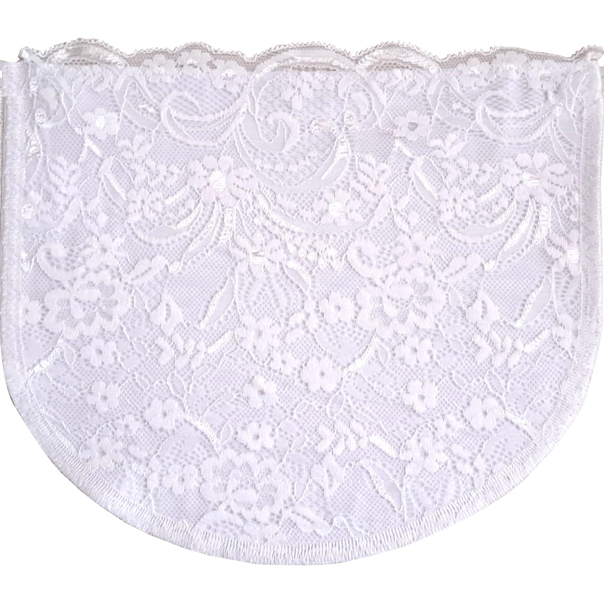 Modesty Panel Cleavage Cover Soft Lace on Silky Poly 5 Sizes