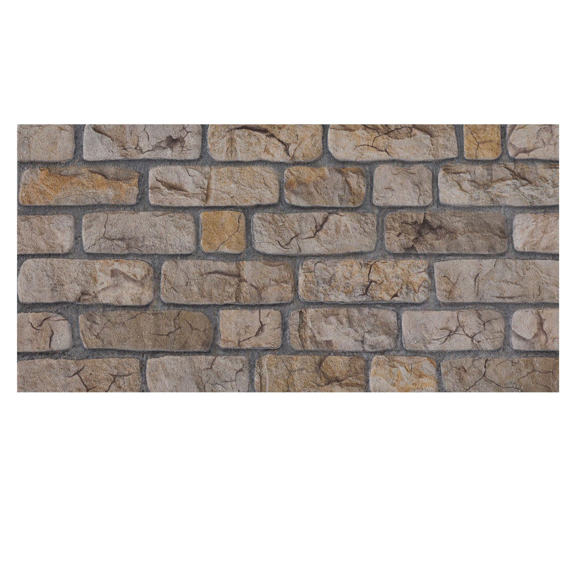 K&B Panels 3D Wall Panels, Rustic Brick Effect Styrofoam Wall Panelling Kit, Lightweight, Easy to Install, Dual Insulation to Reduce Acoustic Noise, Indoor & Outdoor (Rustic Sandstone) (1 Panel)