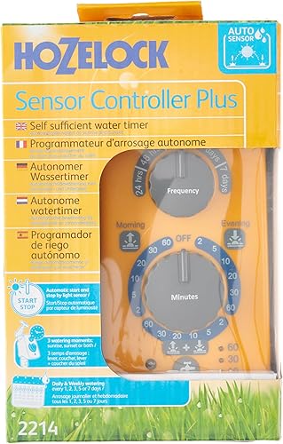 Miniatura 8 de HOZELOCK - Controlador del sensor del temporizador de riego Plus riego automático y fácil con su sensor de luz, riego ajustable al amanecer yo al
