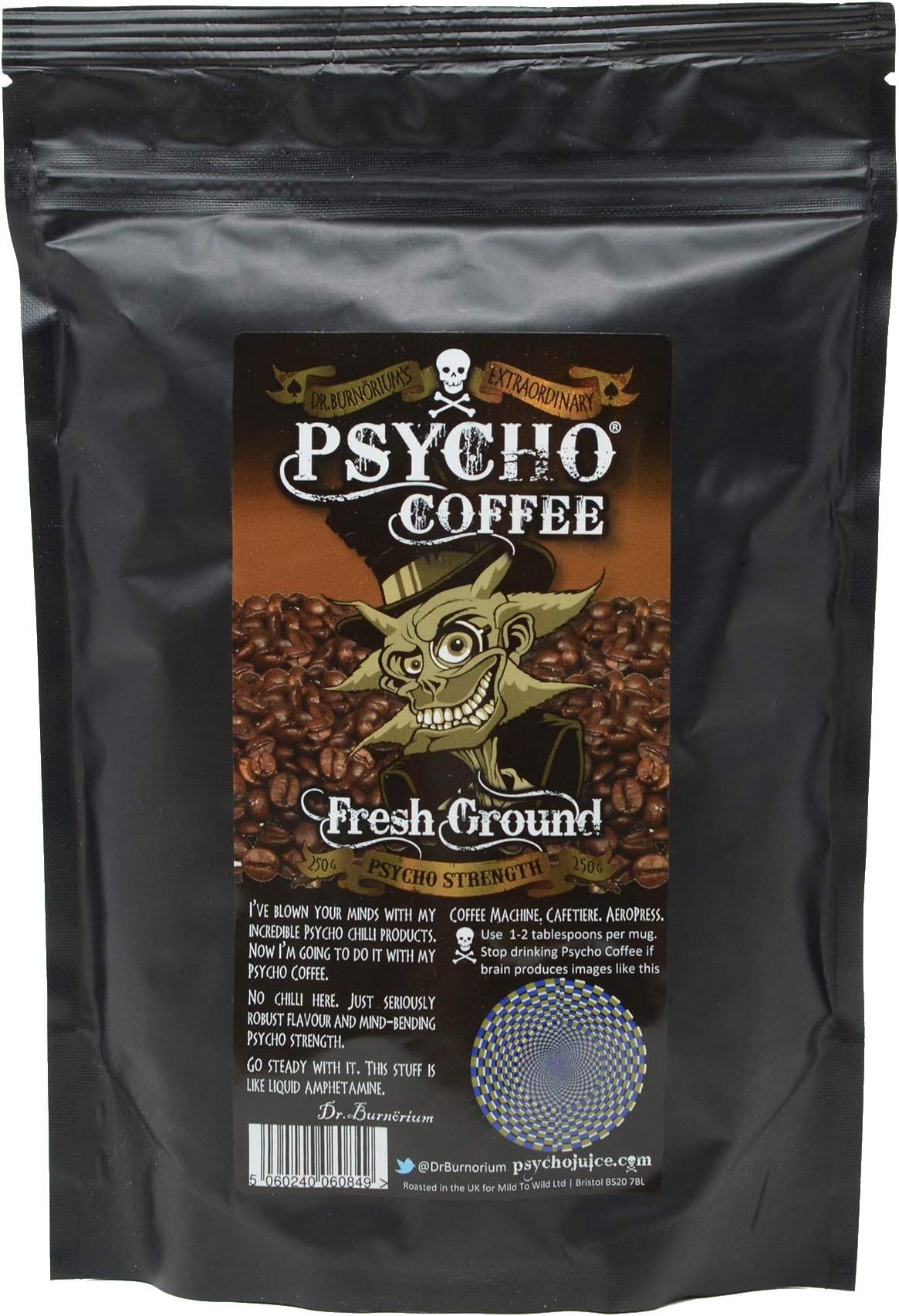 Psycho Coffee Fresh Ground Psycho Strong Coffee 250g