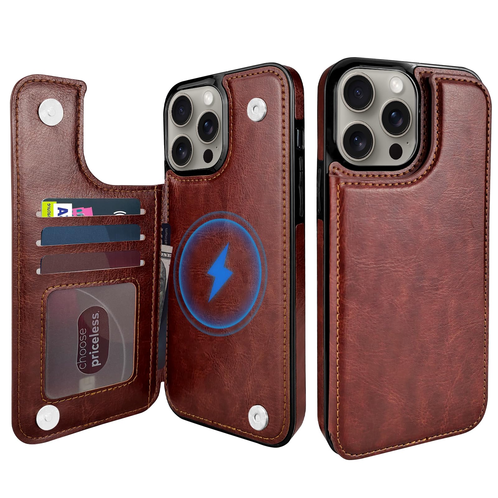 TopPerfekt Wallet Case for iPhone 15 Pro Max 6.7
