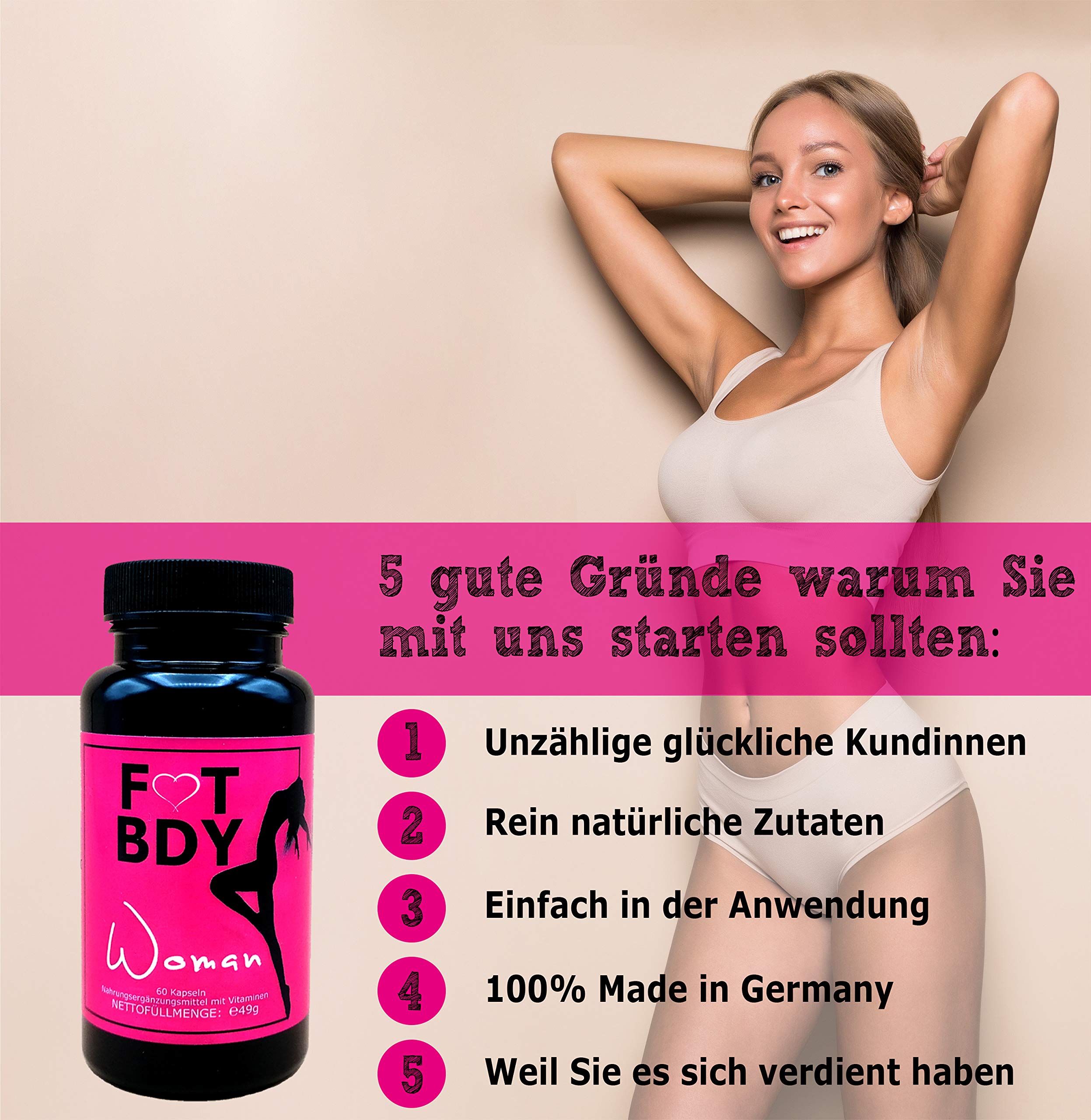 FIT BDY - WOMAN mit Garcinia Cambogia; 60 Kapseln