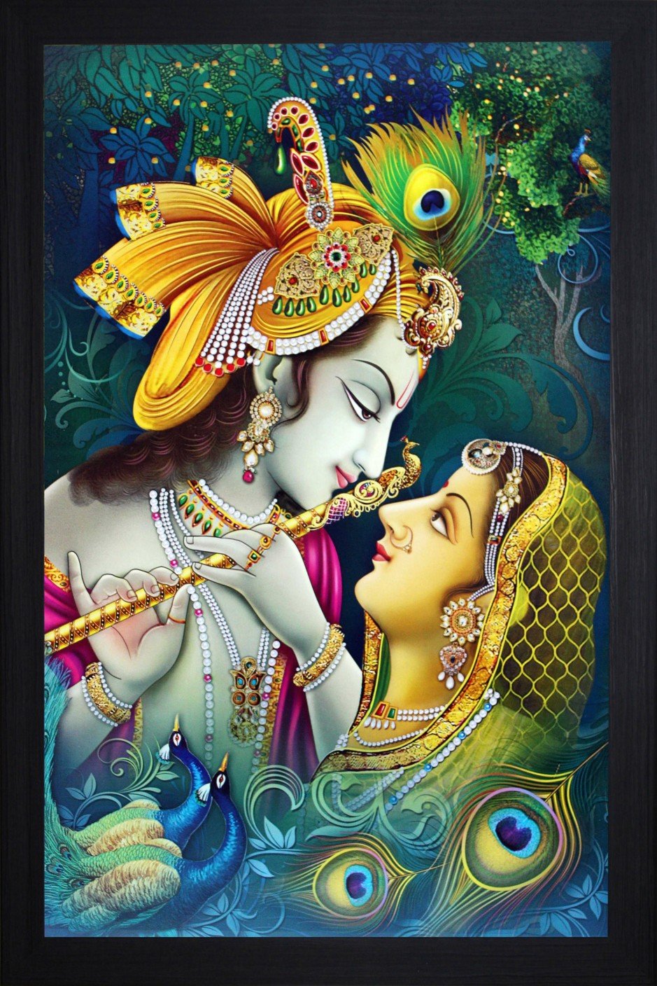 SAF paintings Krishna Framed Painting (Synthetic, 35 cm x 50 cm x 2 cm, Special Effect Textured, SANFSA07J) (B074257RNL) Amazon Price History, Amazon Price Tracker