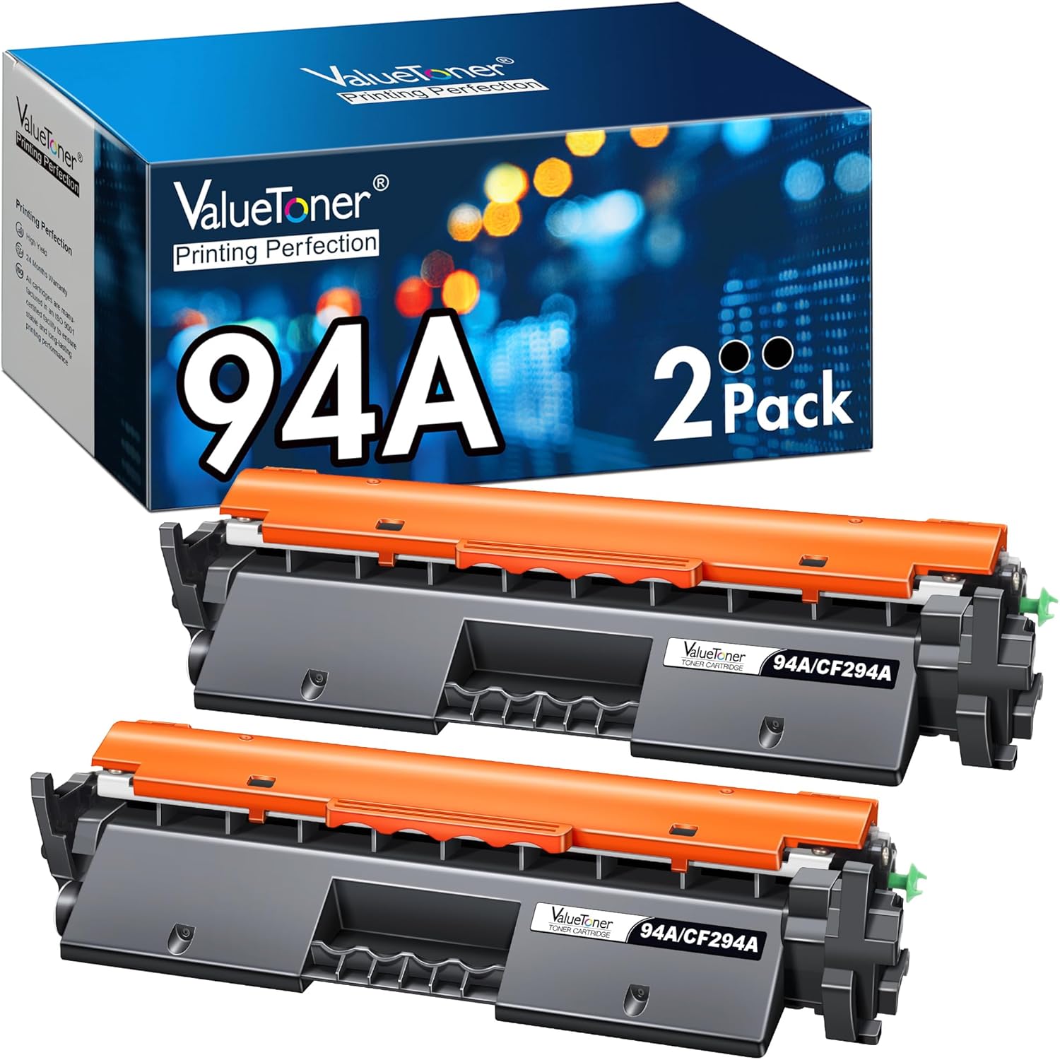 Valuetoner Cartucho de tóner de repuesto compatible para HP 94A cartucho de tóner negro CF294A para usar con Laserjet Pro MFP M148dw, M148fdw, 2