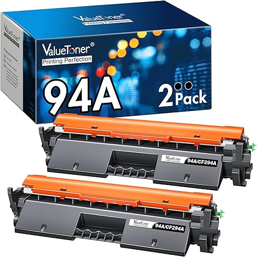 Valuetoner Cartucho de tóner de repuesto compatible para HP 94A cartucho de tóner negro CF294A para usar con Laserjet Pro MFP M148dw, M148fdw, 2