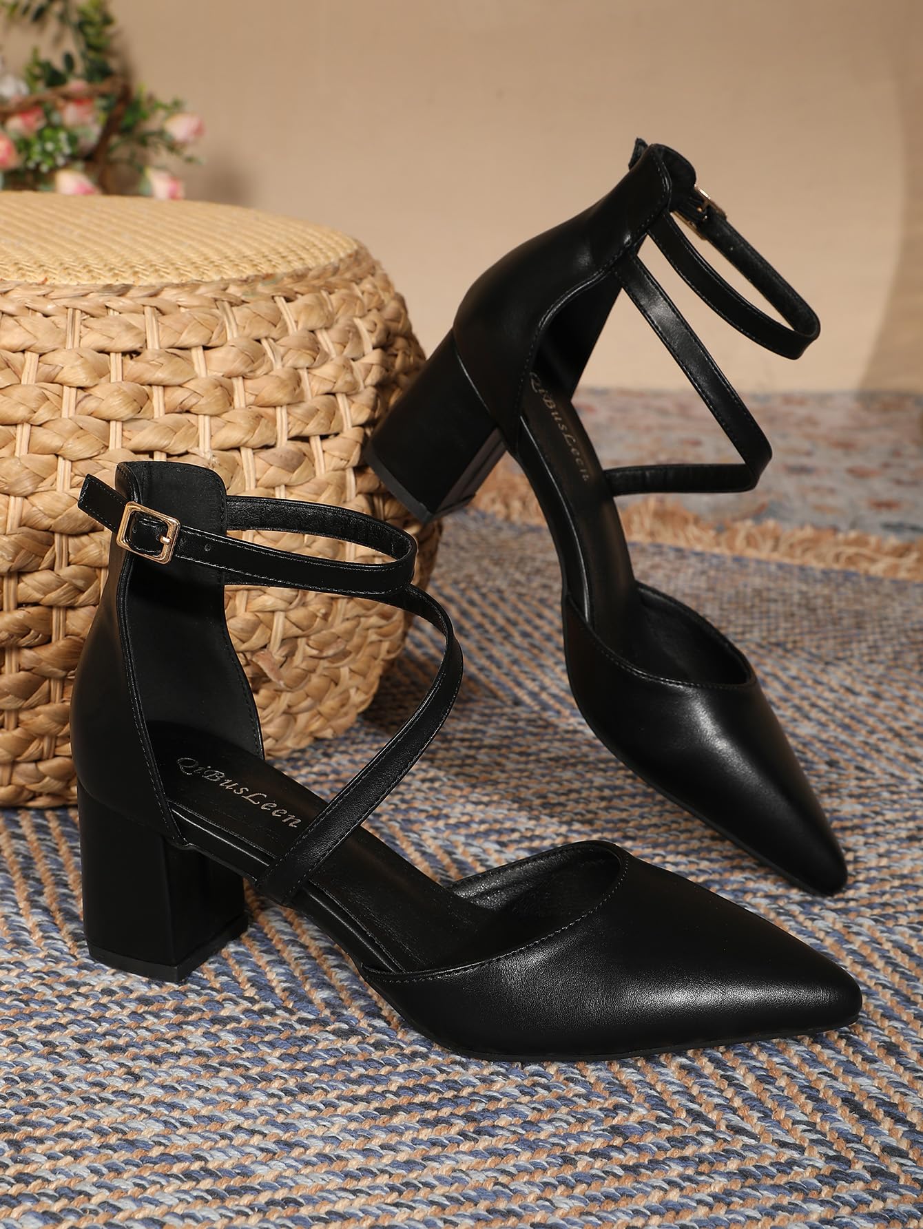 Elegante Riemchen-Knöchelriemchen-Sandalen für Frauen Geschlossener Zeh Frauen Niedriger Block-Kunkelabsatz D'Orsay Pumps Hochzeit Party Kleid Sandalen Schuhe
