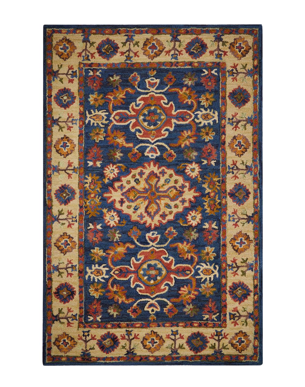 Fabindia Blue IQRA Woolen Woven Dhurrie-picture-32